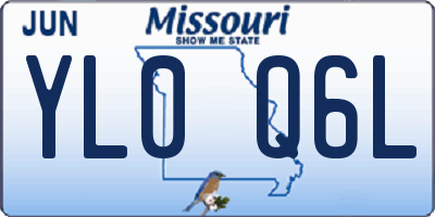 MO license plate YL0Q6L