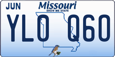 MO license plate YL0Q6O