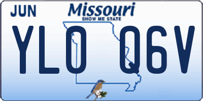 MO license plate YL0Q6V