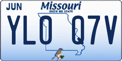 MO license plate YL0Q7V