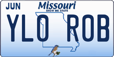 MO license plate YL0R0B