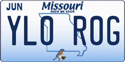 MO license plate YL0R0G
