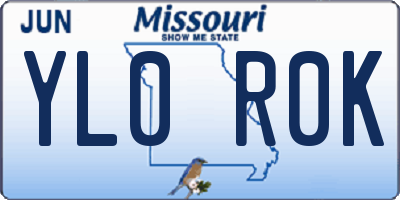 MO license plate YL0R0K