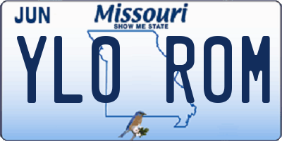 MO license plate YL0R0M
