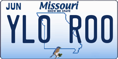 MO license plate YL0R0O