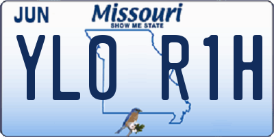 MO license plate YL0R1H