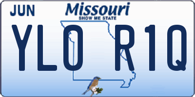 MO license plate YL0R1Q