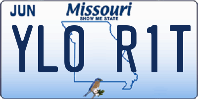 MO license plate YL0R1T