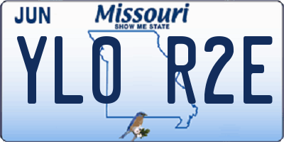 MO license plate YL0R2E