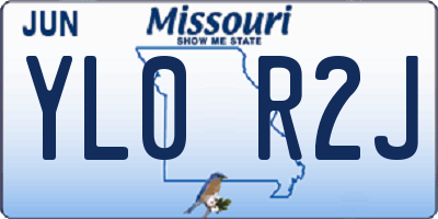 MO license plate YL0R2J