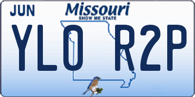MO license plate YL0R2P