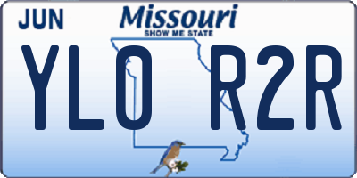 MO license plate YL0R2R