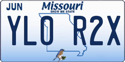 MO license plate YL0R2X