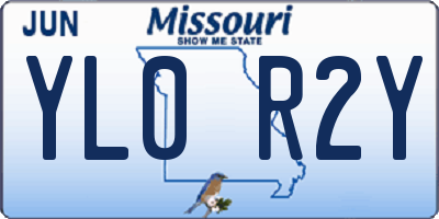 MO license plate YL0R2Y