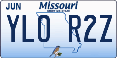 MO license plate YL0R2Z