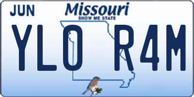 MO license plate YL0R4M