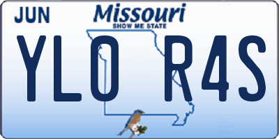 MO license plate YL0R4S