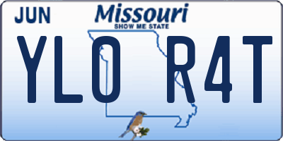 MO license plate YL0R4T