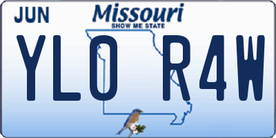 MO license plate YL0R4W