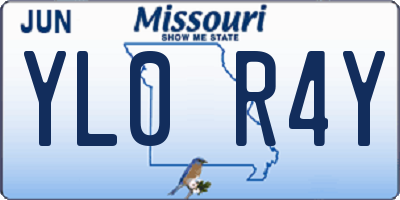 MO license plate YL0R4Y