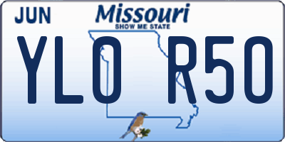 MO license plate YL0R5O