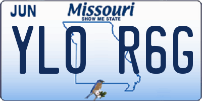 MO license plate YL0R6G