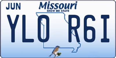 MO license plate YL0R6I