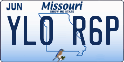 MO license plate YL0R6P
