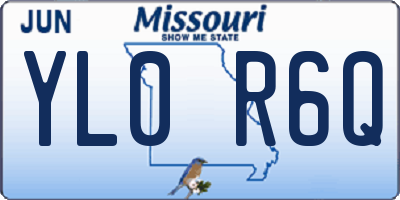 MO license plate YL0R6Q