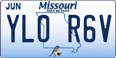 MO license plate YL0R6V