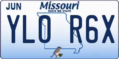 MO license plate YL0R6X