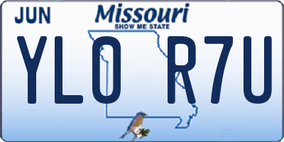 MO license plate YL0R7U