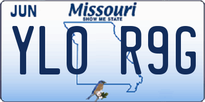 MO license plate YL0R9G
