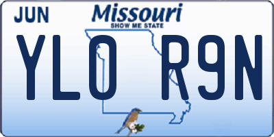 MO license plate YL0R9N