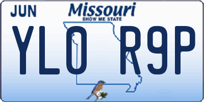 MO license plate YL0R9P