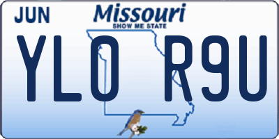 MO license plate YL0R9U