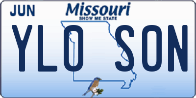 MO license plate YL0S0N