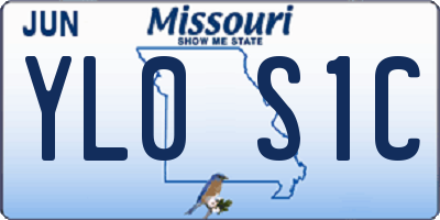 MO license plate YL0S1C