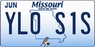 MO license plate YL0S1S