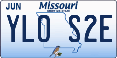 MO license plate YL0S2E