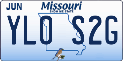 MO license plate YL0S2G
