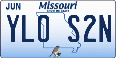 MO license plate YL0S2N