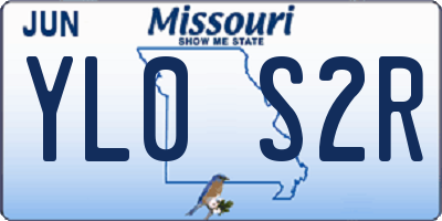 MO license plate YL0S2R