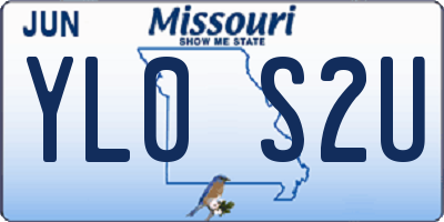 MO license plate YL0S2U