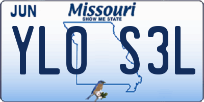 MO license plate YL0S3L