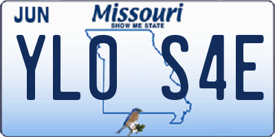 MO license plate YL0S4E