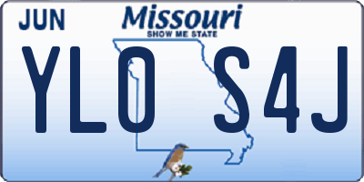 MO license plate YL0S4J
