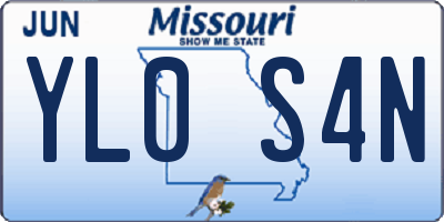 MO license plate YL0S4N