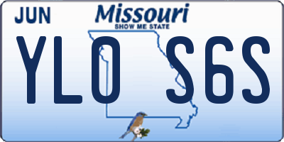 MO license plate YL0S6S