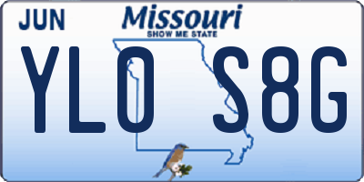 MO license plate YL0S8G